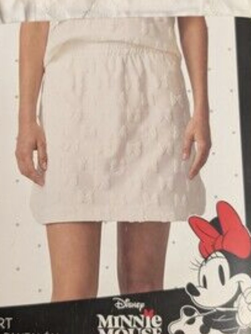 Disney White Embroidered Skort - Women's Casual Wear XL Minnie Mouse